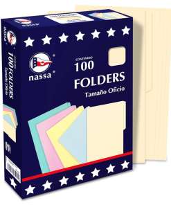 Folder Nassa Oficio Crema Con 100