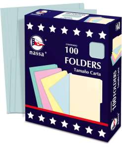 Folder Nassa Carta Azul Con 100 Pa1001