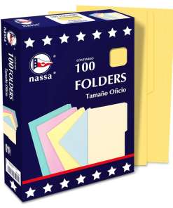 Folder Nassa Oficio Amarillo Con 100