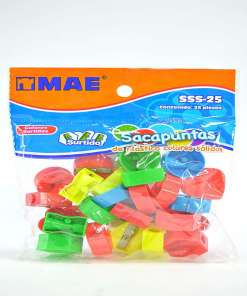 Sacapuntas Mae Plastico Figuras Colores