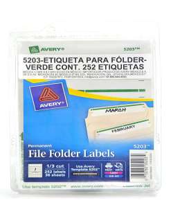 Etiqueta Avery 5203 P/Folder Verde