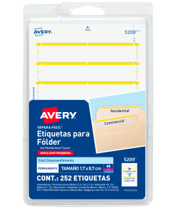 Etiqueta Avery 5209 P/Folder Amarillo