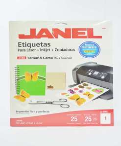 Etiqueta Janel 5165 21.6 X 27.9 Con 25 Hojas