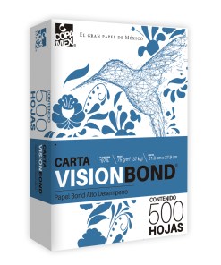 Papel Vision Bond Carta 75Gr Paquete Con 500 Hojas