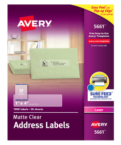 Etiqueta Avery 5661 2.5X10.2 Cm Con 1000