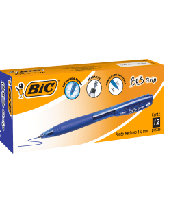 BOLIGRAFO BIC BU3 AZUL RETRACTIL 1.0MM GRIP BP