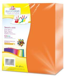 Papel Eurocolors Naranja Neon C/500 Ec1048