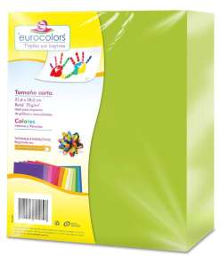 Papel Eurocolors Verde Neon C/500 Ec1047