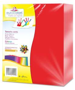 Papel Eurocolors Rojo C/500 Ec1041