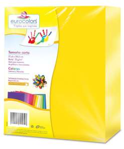 Papel Eurocolors Amarillo Neon C/500 Ec1045