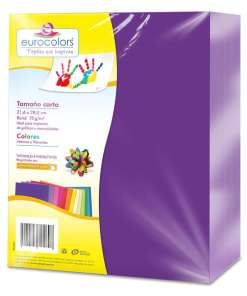 Papel Eurocolors Morado C/500 Ec1049