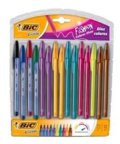 Boligrafo Bic Ultrafino Fashion Con 15 0.7Mm Surtido