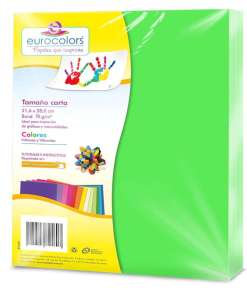 Papel Eurocolors Verde Neon C/100 Ec0093