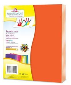 Papel Eurocolors Naranja Neon C/100 Ec0096 Carta