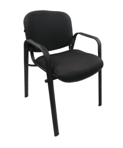 SILLA DE VISITA ALLEGRO TELA NEGRO C/BRAZO 352MN01