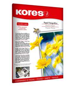 PAPEL KORES FOTOGRAFICO BRILL.73501 CARTA C/25HJS