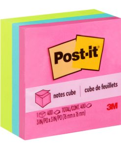 BLOCK POST-IT 3M 2027BRT-O 3X3 400H NEON