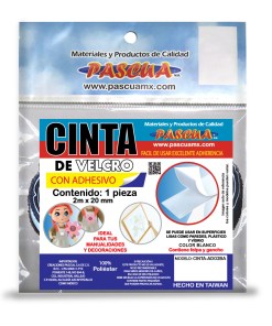 CINTA VELCRO PASCUA 20MMX2MTS BLANCO AD02BA