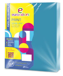 PAPEL EUROCOLOR PRINT C/100 CELESTE EC3060 CTA