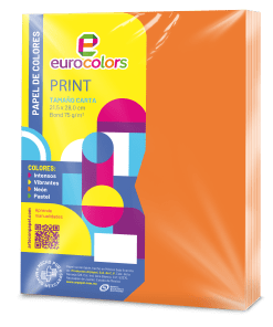 PAPEL EUROCOLOR PRINT C/100 NARANJA VIBR.EC3061CTA