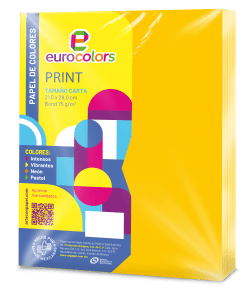 PAPEL EUROCOLOR PRINT C/500 AMARILLO CANARI EC3072